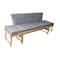 Deko Living Outdoor Acacia Wood Patio Bench/Lounge w/ Fold Down Center Table & Side Panels COP20209 - alternate 4